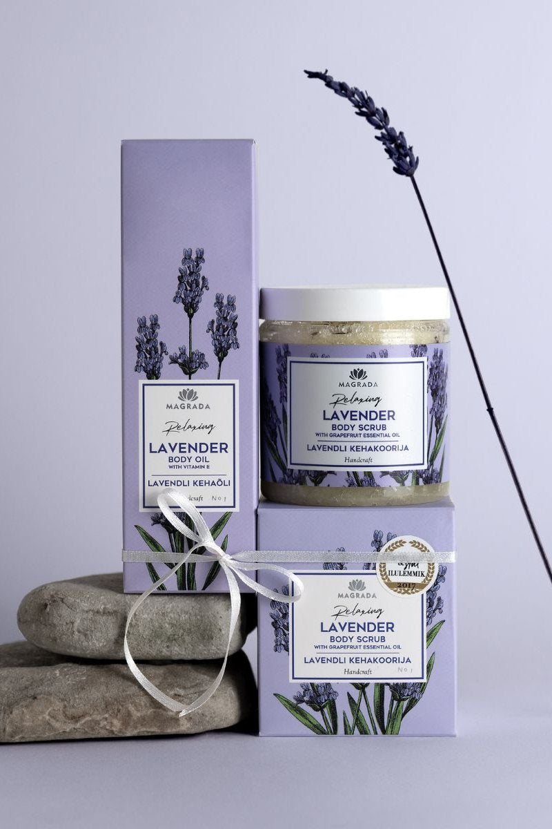 Levandų kūno šveitiklis su greipfrutų eteriniu aliejumi - 250 ml