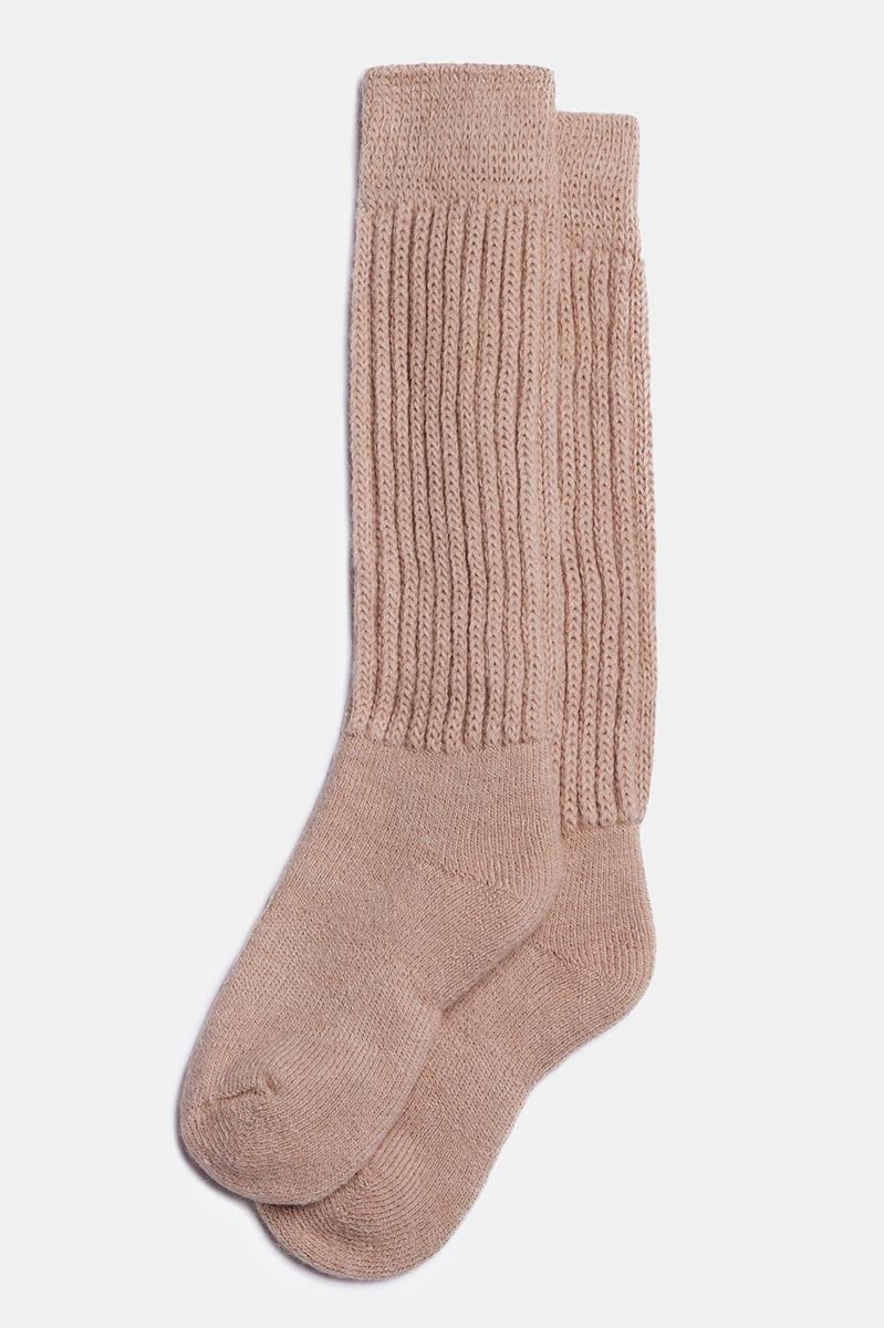 Natural Alpaca Wool Socks - Long