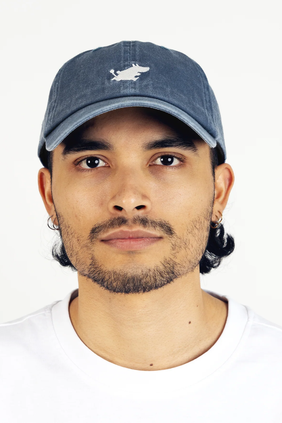 Skalbto džinsinio audinio unisex kepurė | Moomintroll Adult Cap