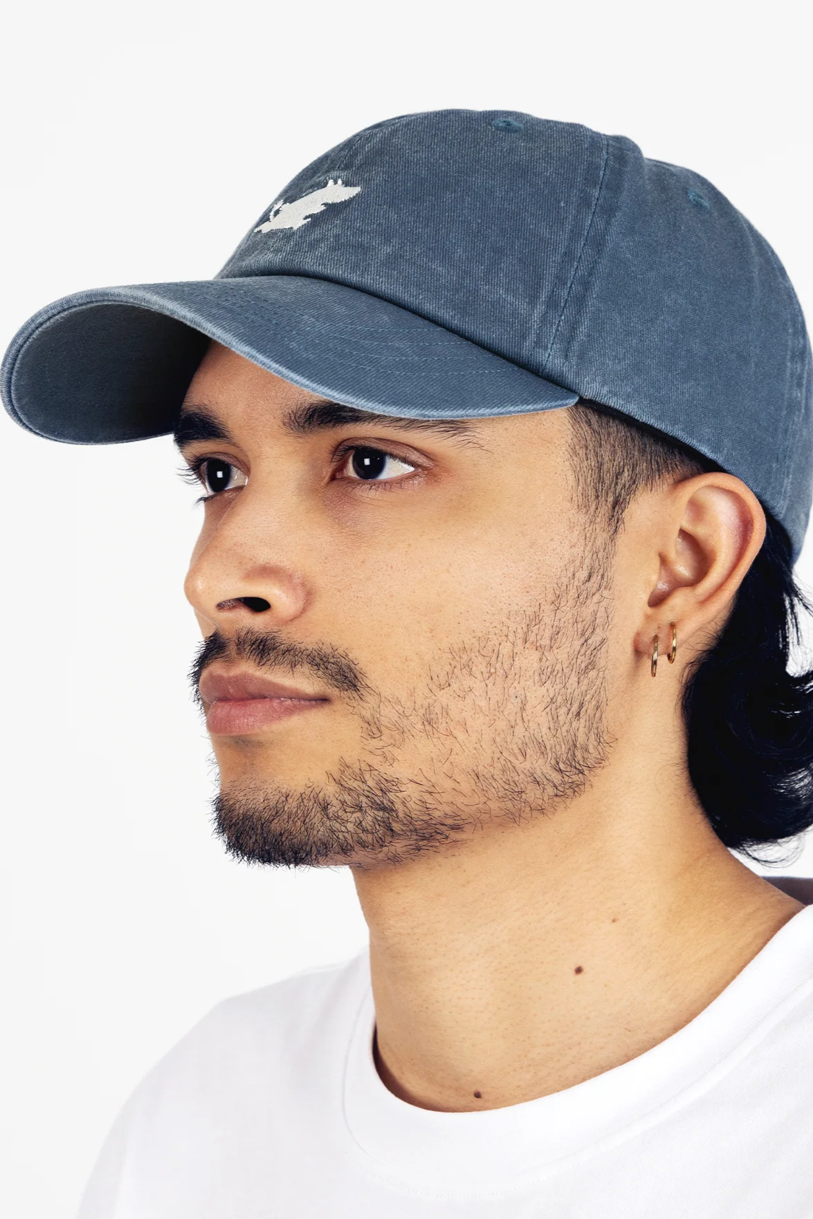 Skalbto džinsinio audinio unisex kepurė | Moomintroll Adult Cap