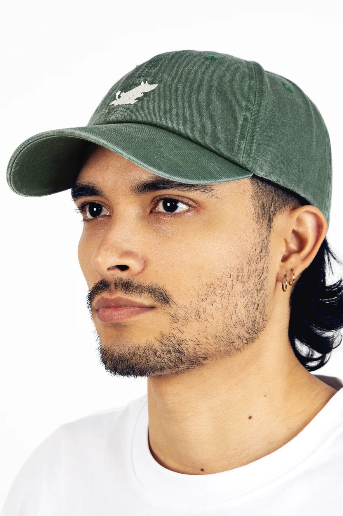 Skalbto džinsinio audinio unisex kepurė | Moomintroll Adult Cap