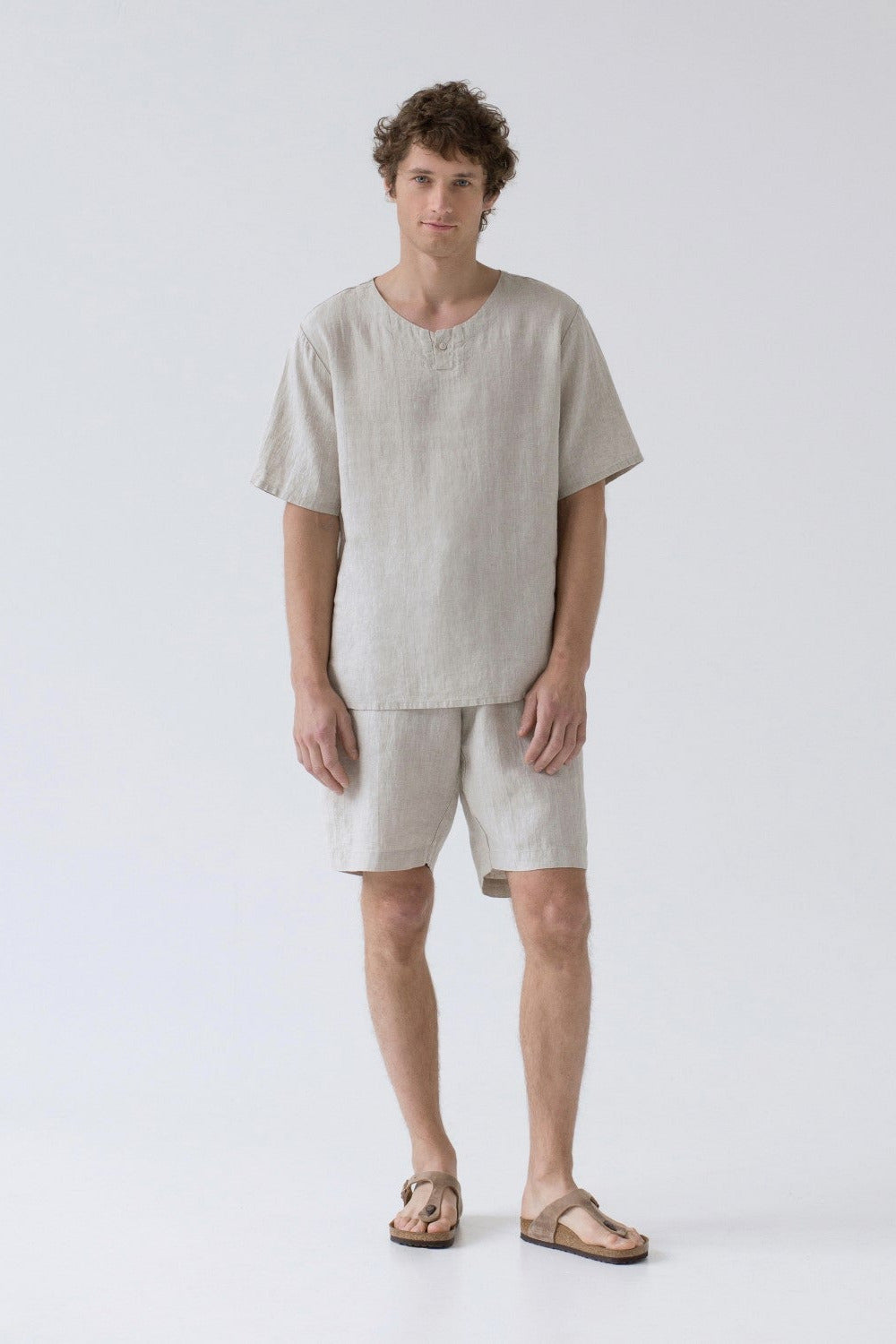 Linen Fern Pyjama Set - Melange