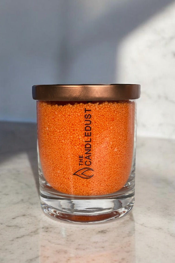 Unscented Powder Candle in Glass - Orange 160g