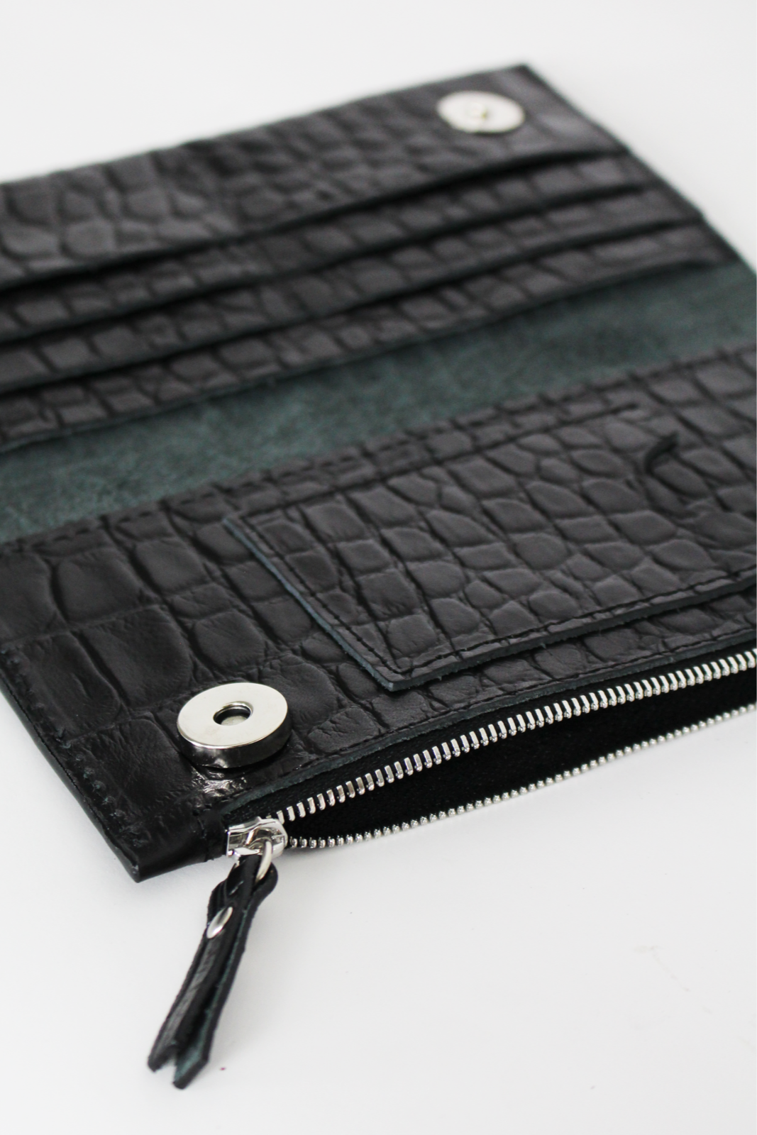 Classic Leather Wallet TAAL - Black Croco