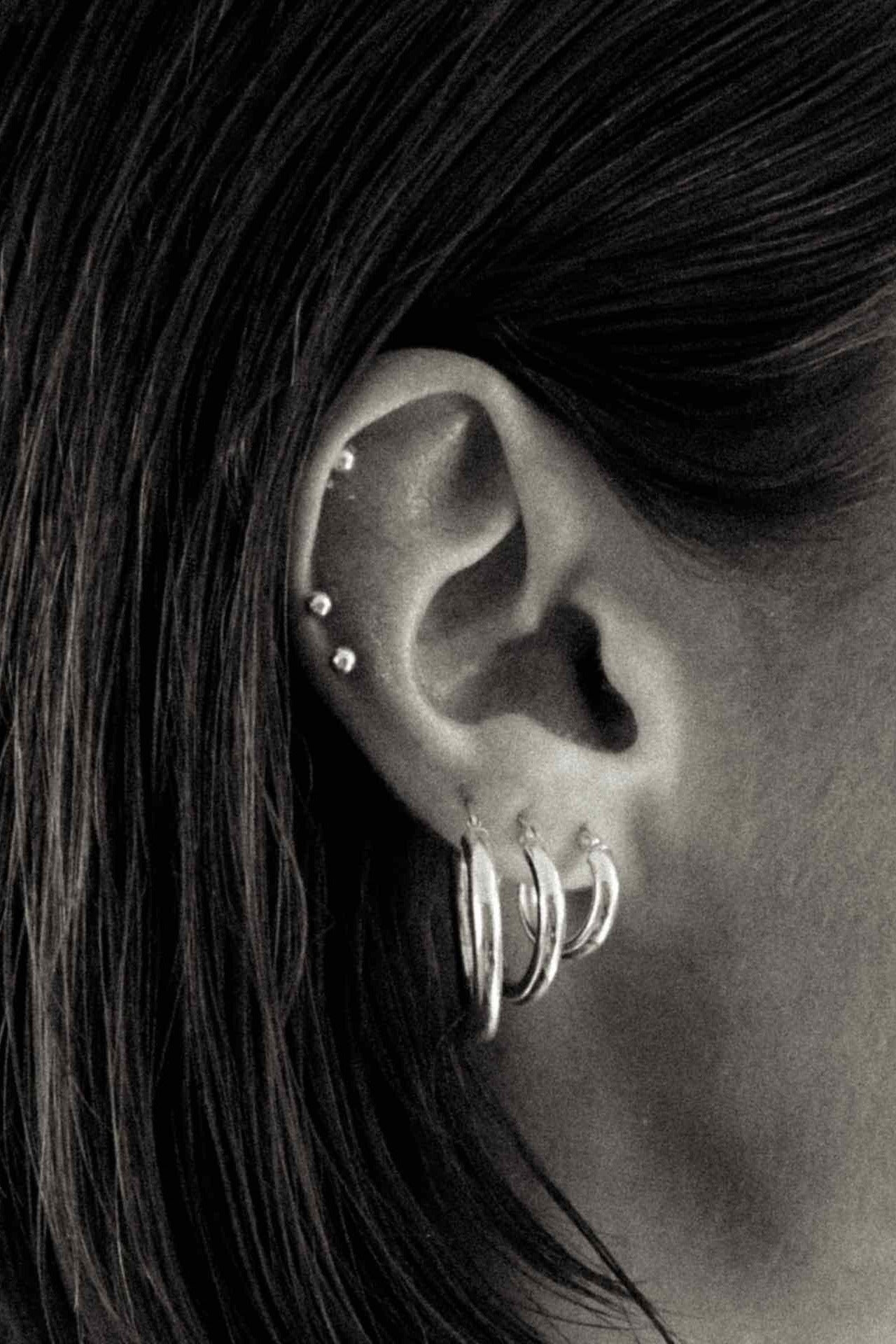 Ella Hoops Earrings - Silver