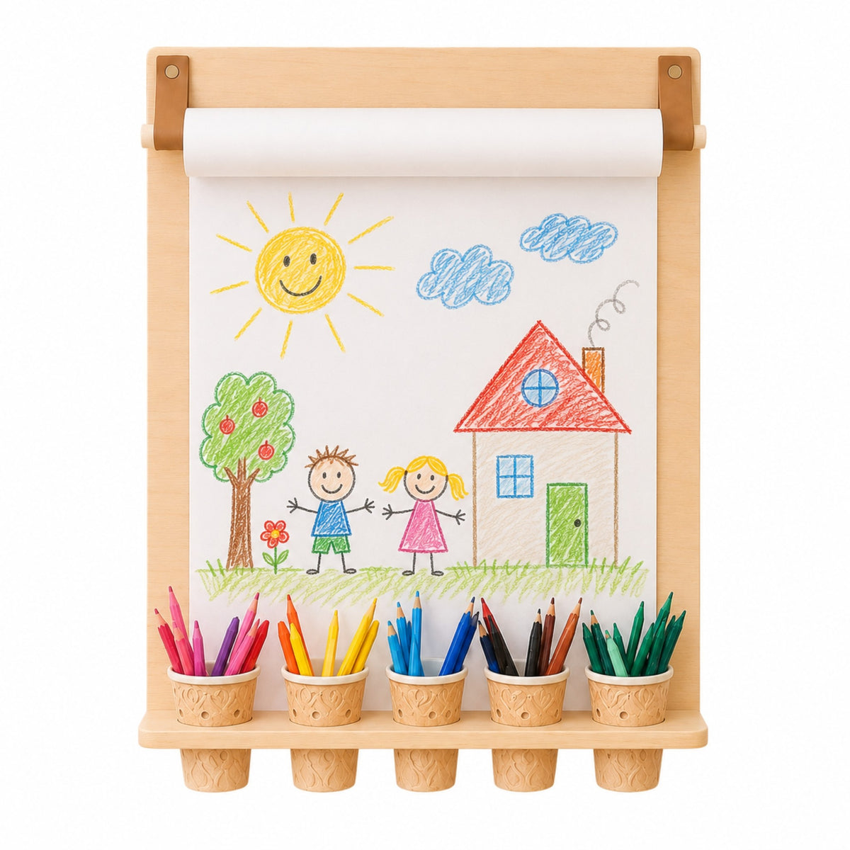 leg&go Drawing Board with Pencil Holder – With Paper Roll