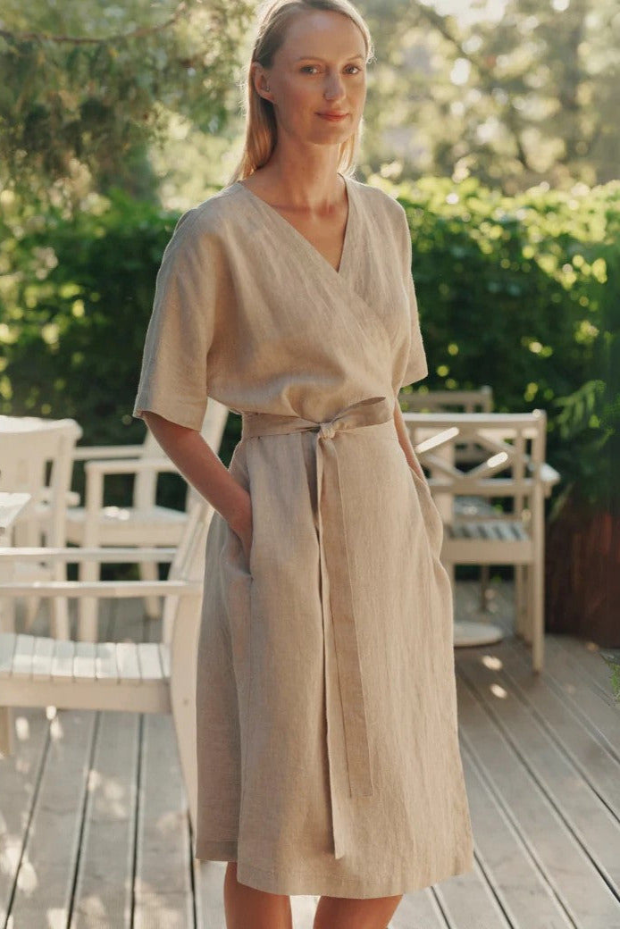 Linen Vine Dress - Melange