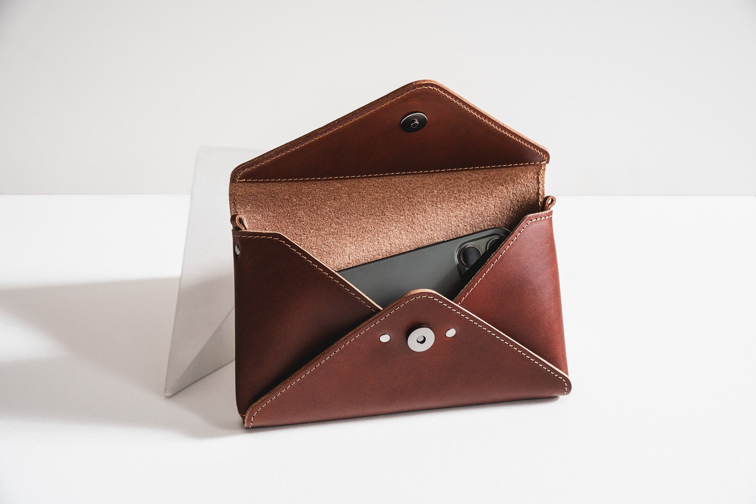 Mini Model Clutch with 3 Straps - Cognac