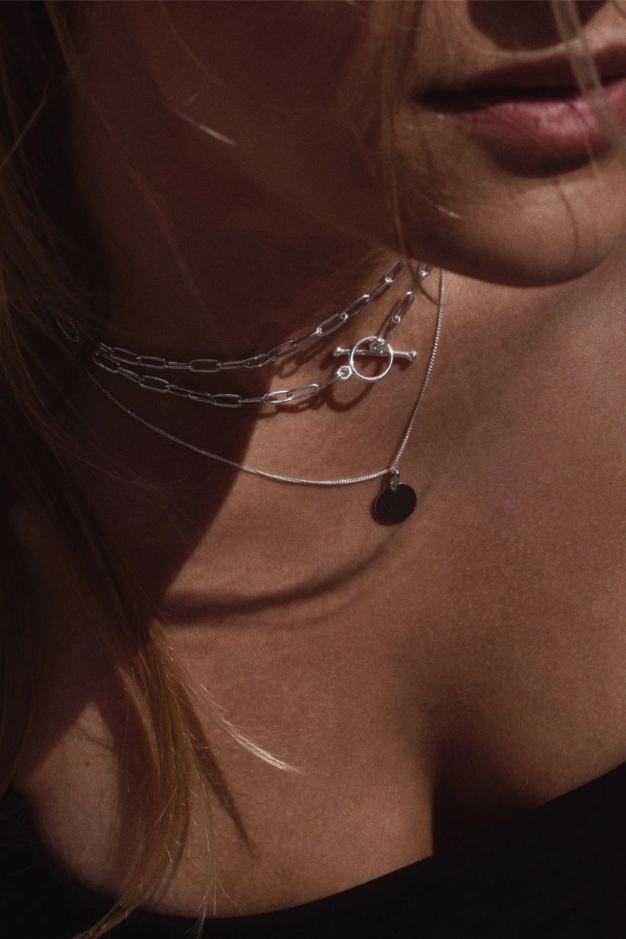 Paper Clip Choker - Silver