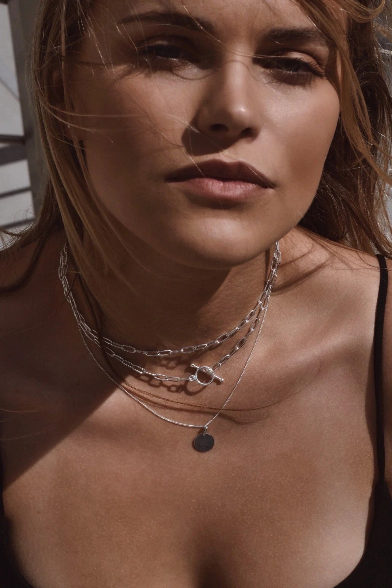 Paper Clip Choker - Silver