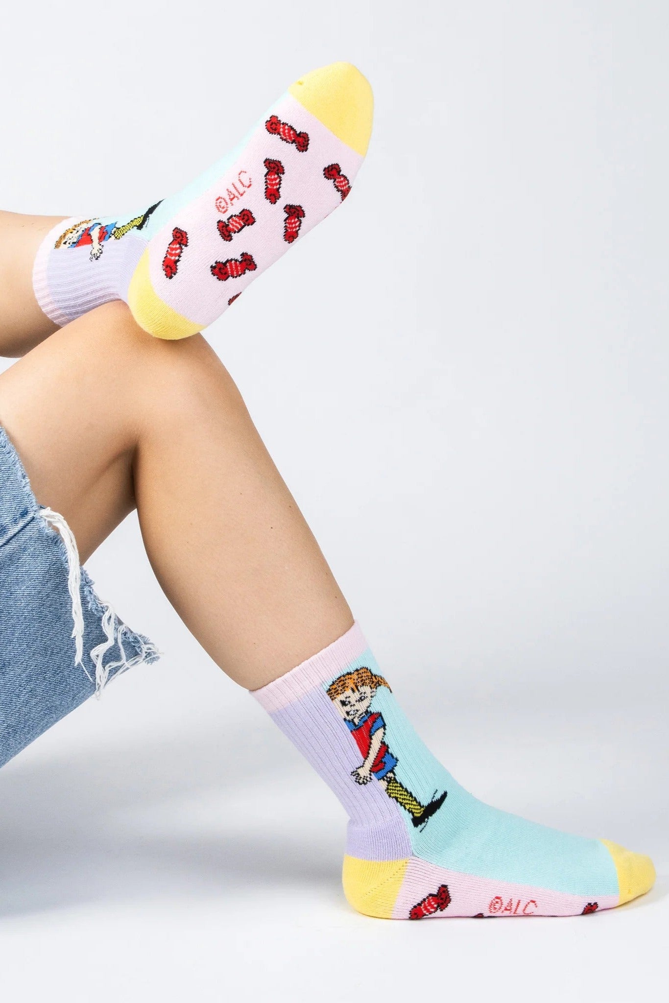 Pippi and Candy Panel Socks For Women
