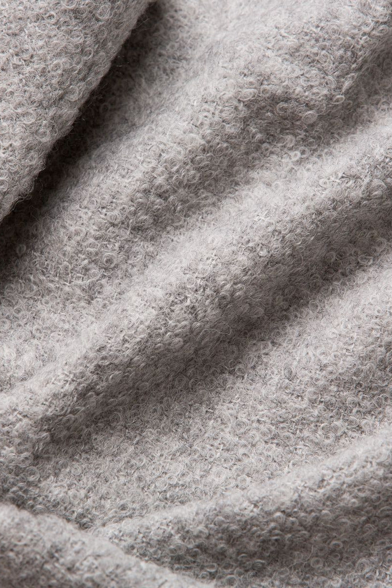 Luxurious Natural Superfine Alpaca Wool Boucle Throw