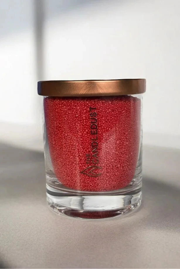 Bekvapė biri žvakė stikliniame inde | Raudona - 160g