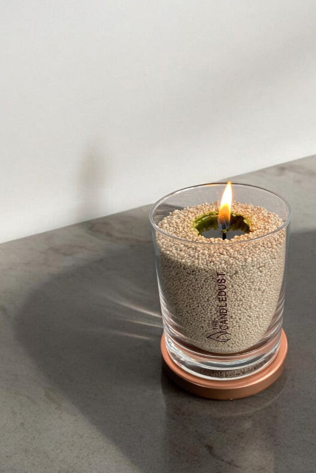 Unscented Powder Candle in Glass - Olive Green 160g