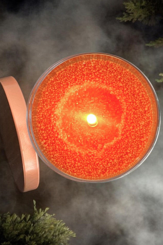 Unscented Powder Candle in Glass - Orange 160g