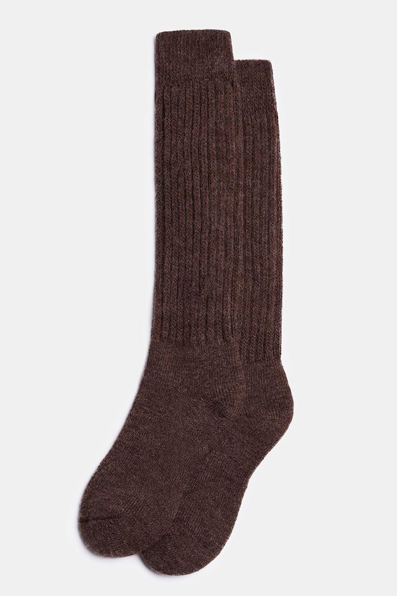 Natural Alpaca Wool Socks - Long