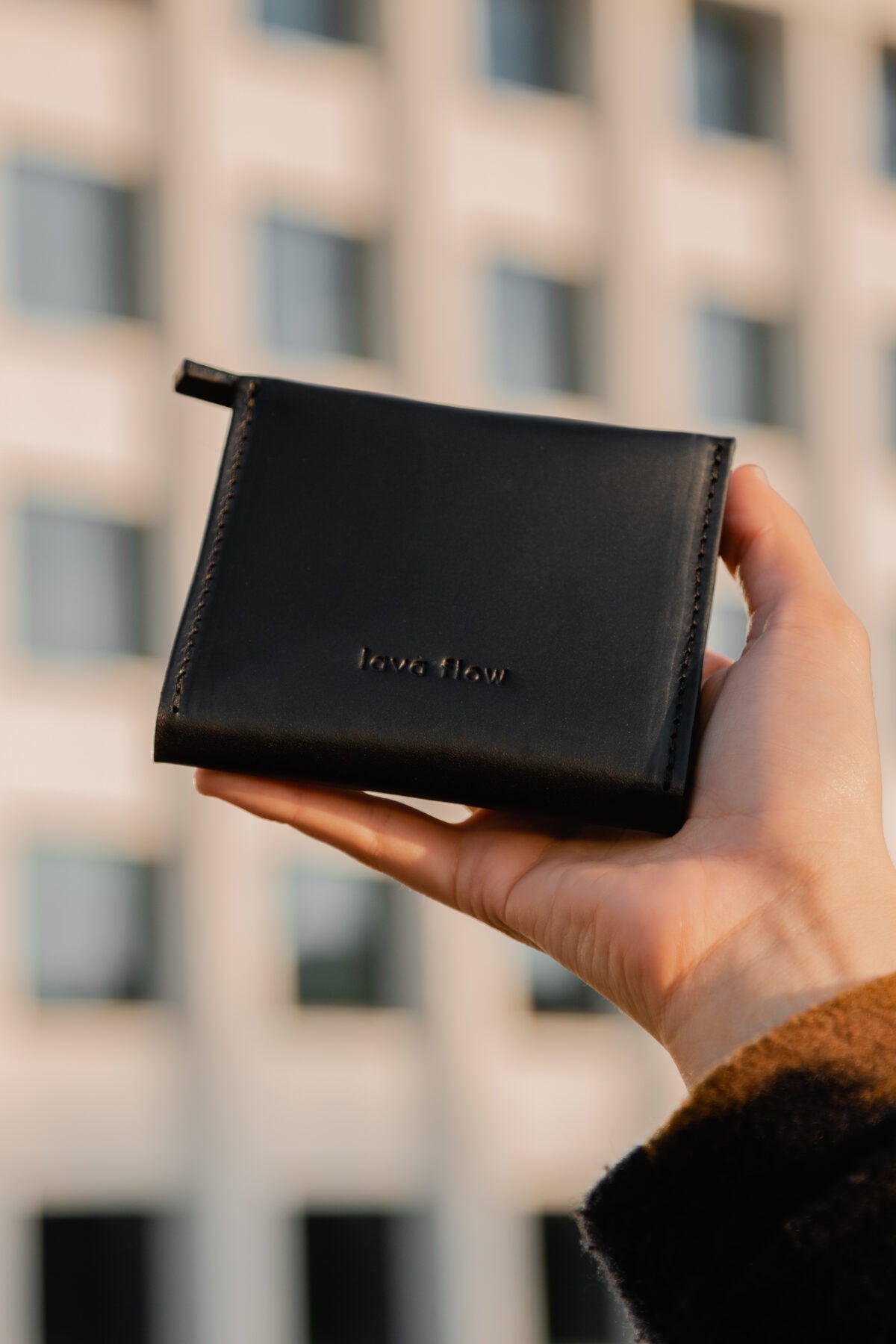 Classic Leather Wallet MINI TAAL - Black