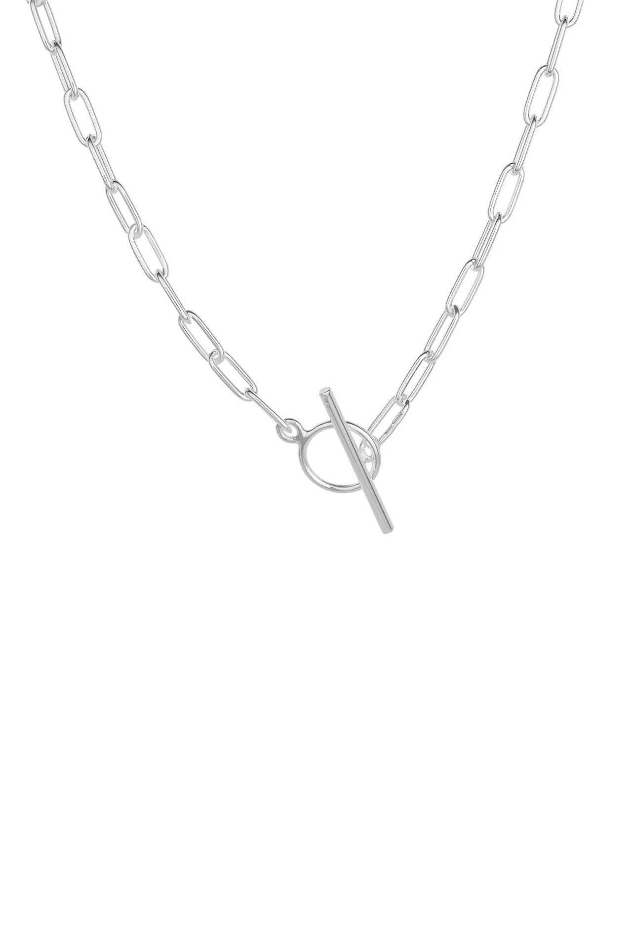 Paper Clip Choker - Silver