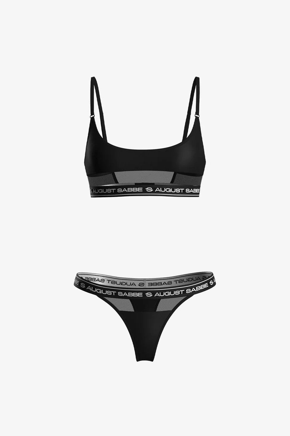 Signature Collection - Bralette and Thong Set - Black