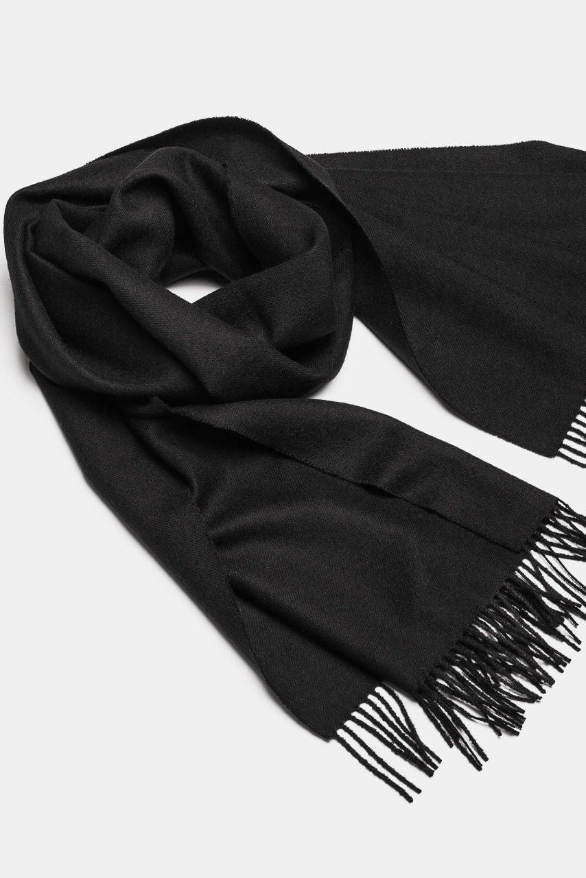 Natural Baby Alpaca Maxi-Scarf with Fringes