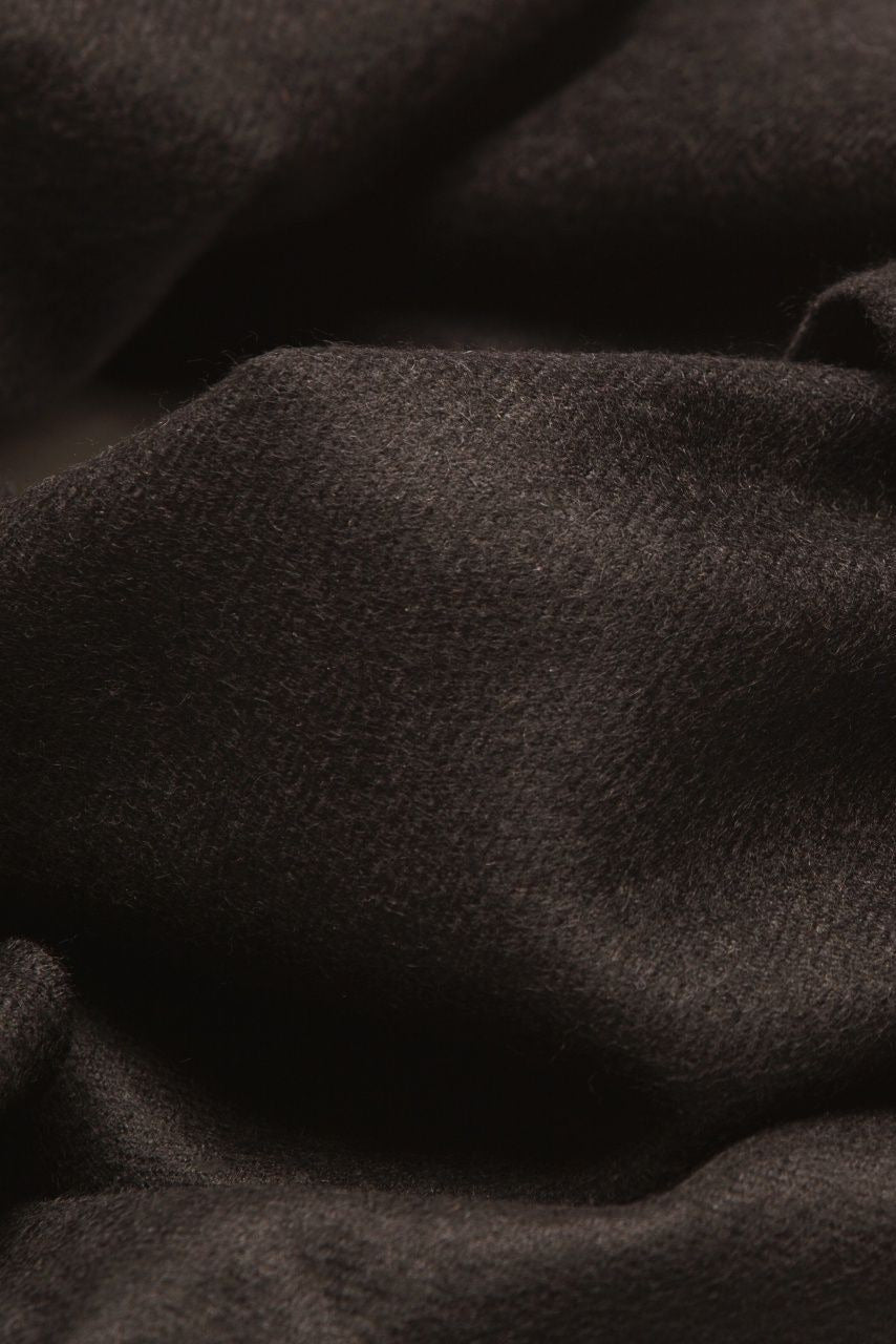 Natural Baby Alpaca Maxi-Scarf with Fringes