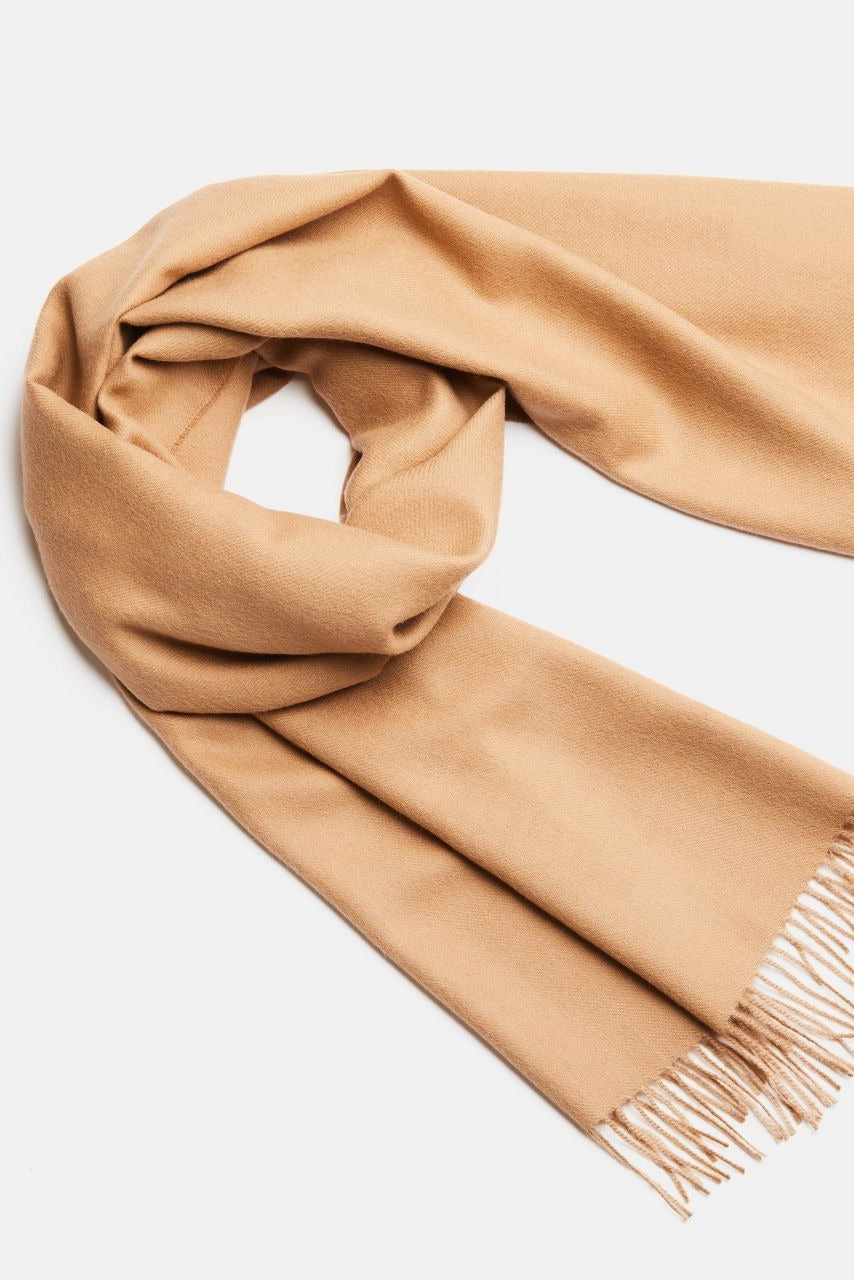 Natural Baby Alpaca Maxi-Scarf with Fringes