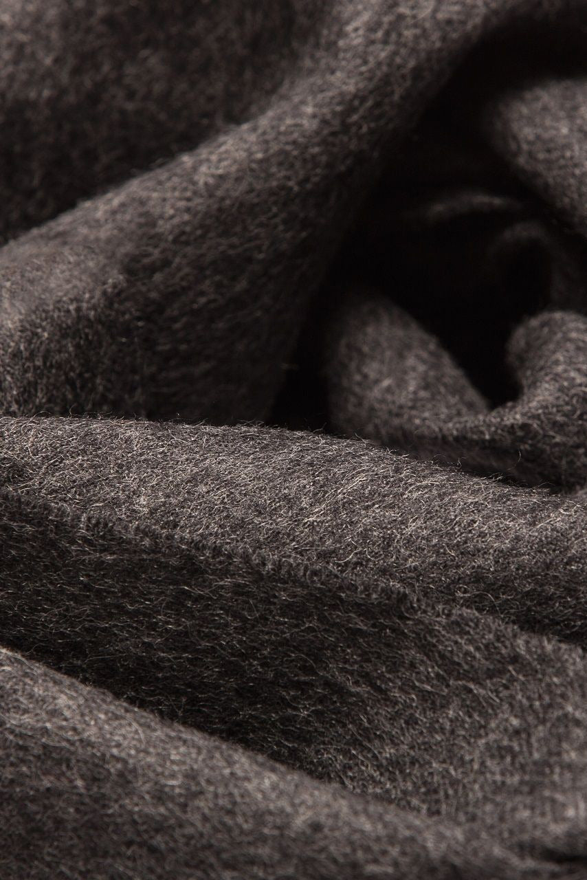 Natural Baby Alpaca Maxi-Scarf with Fringes