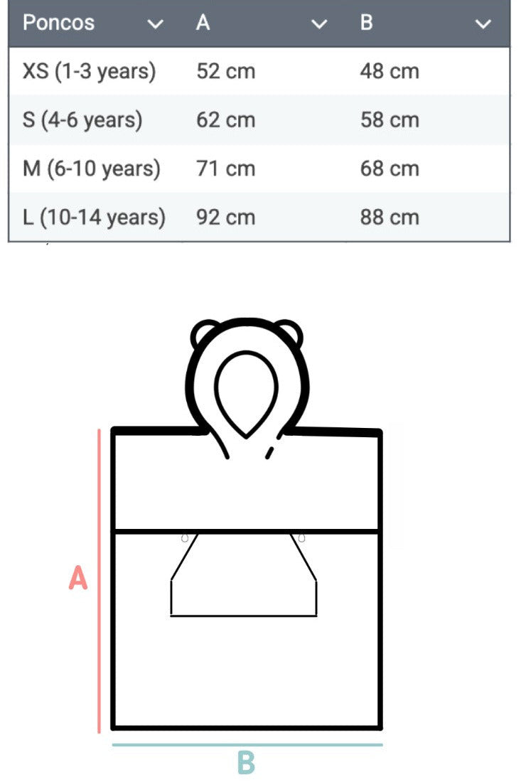 Surfdragon Kids Bath Poncho - Grey