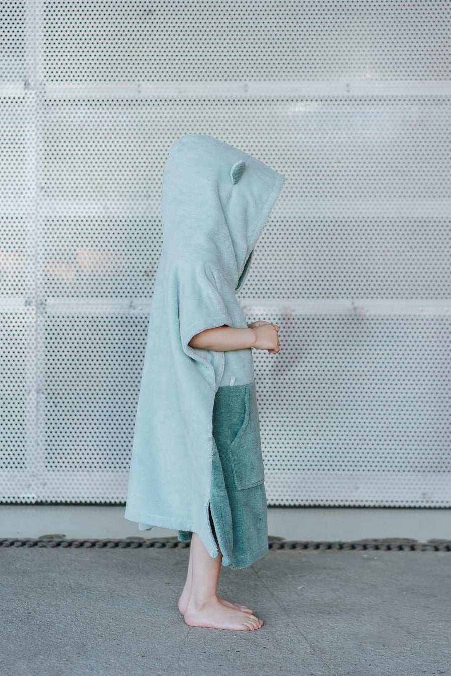 Surfbear Kids Bath Poncho - Green