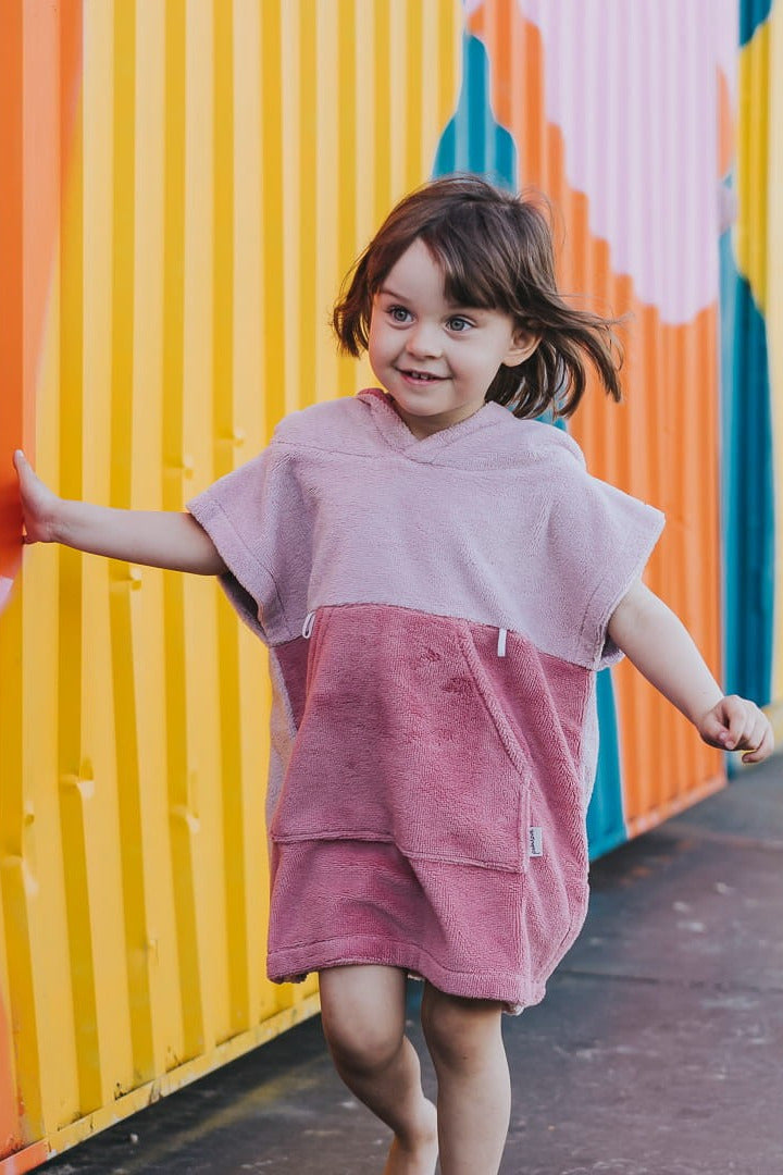 Surfbunny Kids Bath Poncho - Pink