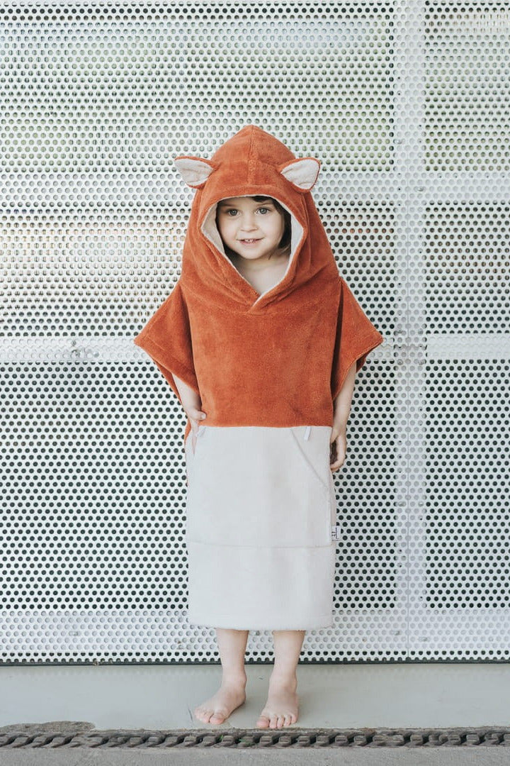 Surffoxy Kids Bath Poncho - Orange