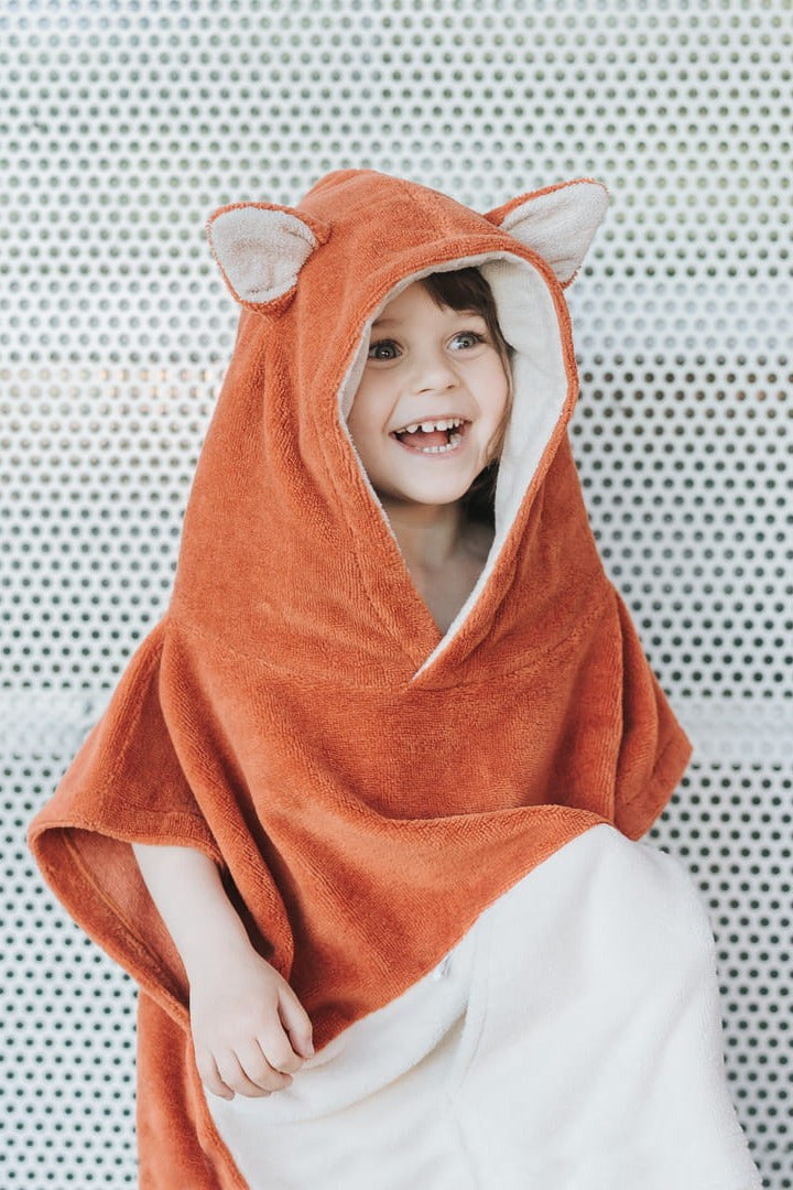 Surffoxy Kids Bath Poncho - Orange